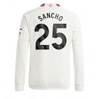Manchester United Jadon Sancho #25 Tretí futbalový dres 2023-24 Dlhy Rukáv